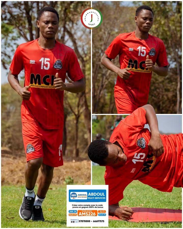 Training session in Mazembé colours